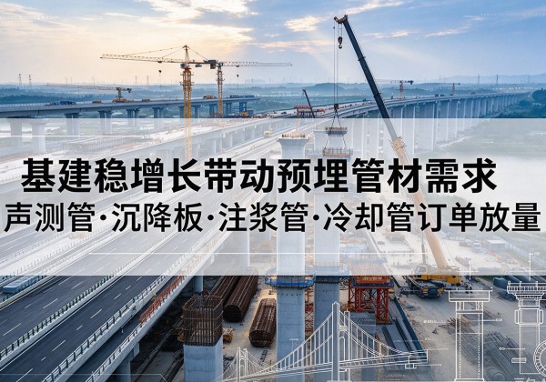 威宁基建稳增长带动预埋监测管材需求，声测管、沉降板、注浆管订单持续放量